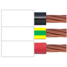 450/750V 3C x 1.5mm2 Stranded Cu PVC/PVC Red/Black/Green/Yellow/White Flat